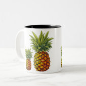 Tropische Ananas-Paradies-Tasse Zweifarbige Tasse (Vorderseite Links)