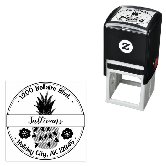 Tropische Ananas Permastempel (Beispiel)