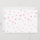 Tropische Ananas Polka Dots Baby Dusche Einladung (Rückseite)