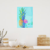 Tropische Ananas Poster (Küche)