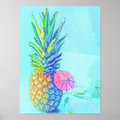 Tropische Ananas Poster (Vorne)