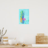 Tropische Ananas Poster (Küche)