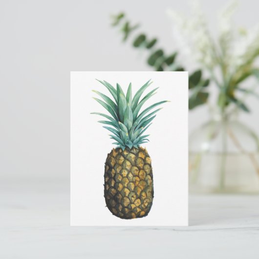 Tropische Ananas Postkarte (Stehend Vorderseite)