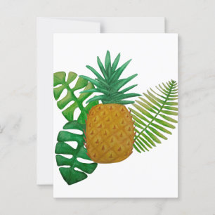 Tropische Ananas Postkarte