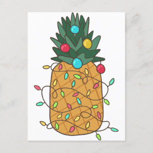 Tropische Ananas Postkarte