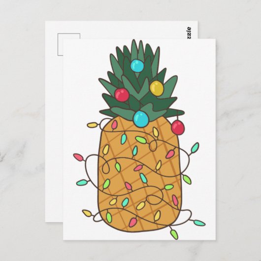 Tropische Ananas Postkarte (Vorne/Hinten)