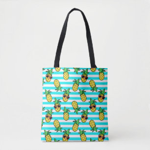 Tropische Ananas: Retro-Sonnenbrillen Muster. Tasche