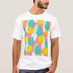 Tropische Ananas: Roter Cartoon Chic. T-Shirt