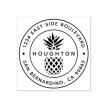 Tropische Ananas-Rücksendeadresse