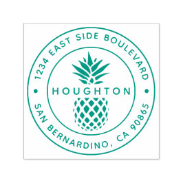 Tropische Ananas-Rücksendeadresse Permastempel