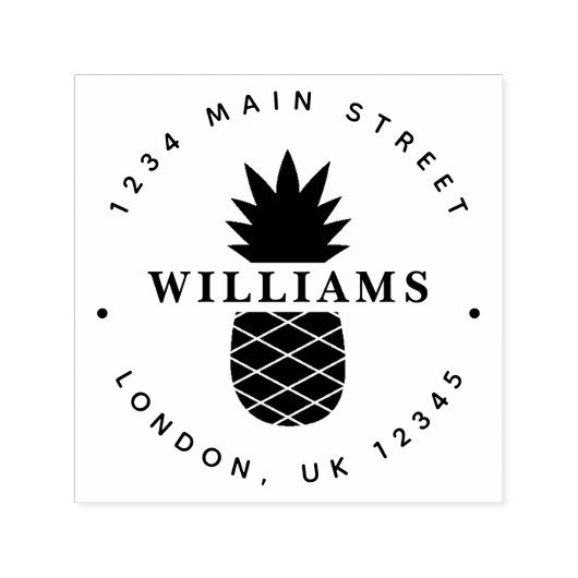 Tropische Ananas-Rücksendeadresse Permastempel (Design)