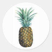 Tropische Ananas Runder Aufkleber (Vorderseite)