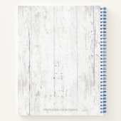 Tropische Ananas Rustikale Monogramm-Rezept Notizblock (Rückseite)