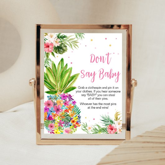 Tropische Ananas sagen nicht Baby Poster