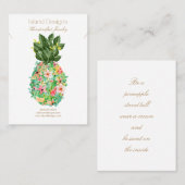 Tropische Ananas-Schmuckkarte Visitenkarte (Vorne/Hinten)