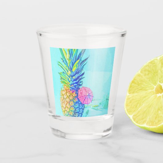 Tropische Ananas Schnapsglas (Vorderseite)