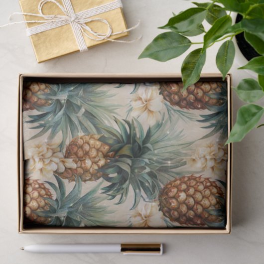 Tropische Ananas Seidenpapier (Geschenk)