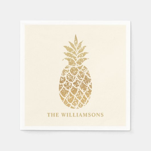 Tropische Ananas Serviette (Vorderseite)