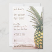 Tropische Ananas Sommer Beach Sweet 16 Geburtstag Einladung (Vorderseite)