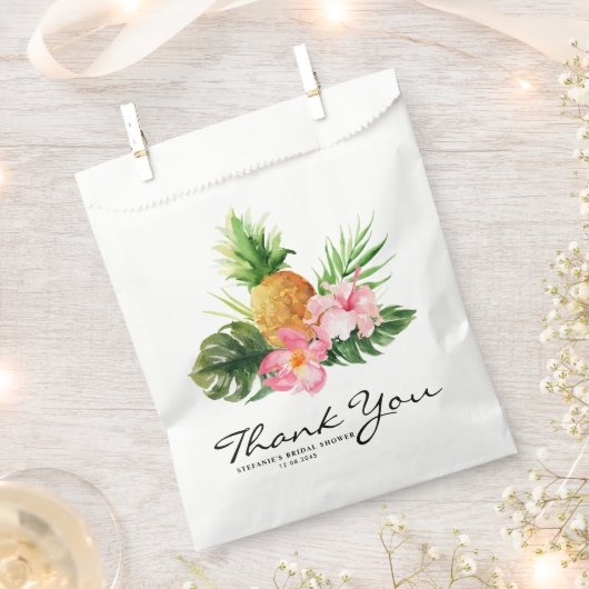 Tropische Ananas Sommer Brautparty Dankeschön Geschenktütchen (Ausgeschnitten)
