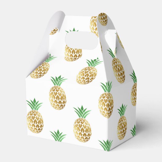 Tropische Ananas Sommer-Geburtstagsparty Geschenkschachtel (Rückseite)