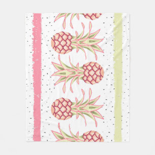 Tropische Ananas Sommer Nahtlose Print Fleecedecke