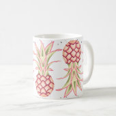 Tropische Ananas Sommer Nahtlose Print Kaffeetasse (VorderseiteRechts)
