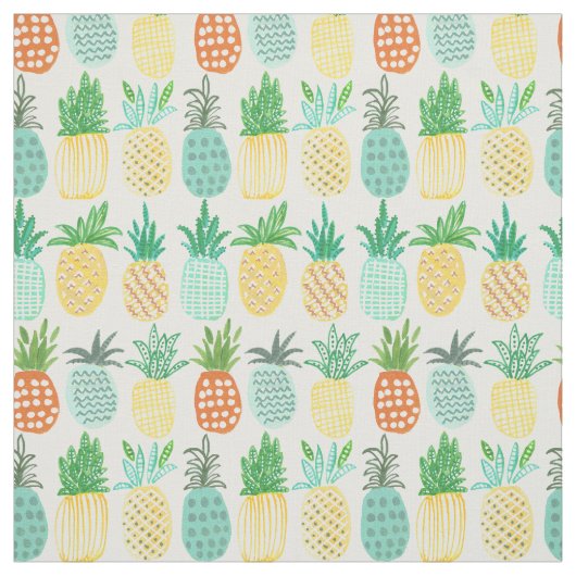 Tropische Ananas | Sommer | Stoff (Muster)
