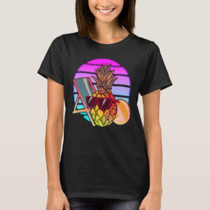 Tropische Ananas Sonnenbrille 80er Art Vapo T-Shirt