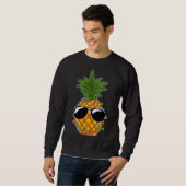 Tropische Ananas-Sonnenbrille Weihnachten in J Sweatshirt (Vorne ganz)