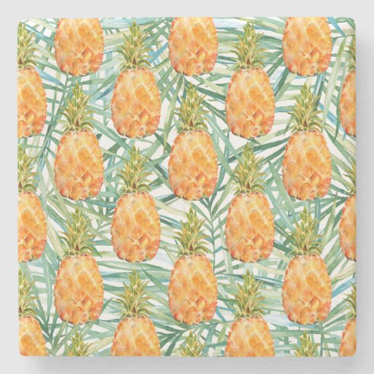 Tropische Ananas Steinuntersetzer (Vorderseite)