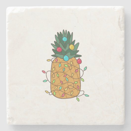 Tropische Ananas Steinuntersetzer (Vorderseite)