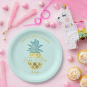 Tropische Ananas Sweet 16 Happy Birthday ID922 Pappteller (Party)