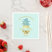 Tropische Ananas Sweet 16 Happy Birthday ID922 Serviette (Beispiel)