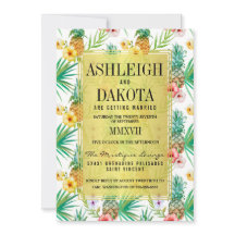 Tropische Ananas- und Hibiskus-Hochzeit in Urlaubs