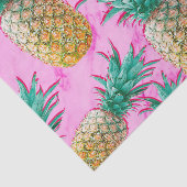 Tropische Ananas und rosa Marmor Chic Party Seidenpapier (Ausschnitt)