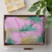 Tropische Ananas und rosa Marmor Chic Party Seidenpapier (Geschenk)
