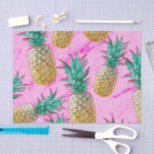 Tropische Ananas und rosa Marmor Chic Party Seidenpapier (Handwerk)
