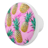 Tropische Ananas und rosa Marmor Moderne Farben Keramikknauf (Rechts)