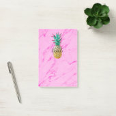Tropische Ananas und rosa Marmor Moderne Farben Post-it Klebezettel (Büro)
