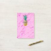 Tropische Ananas und rosa Marmor Moderne Farben Post-it Klebezettel (Auf Schreibtisch)