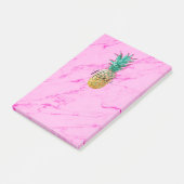 Tropische Ananas und rosa Marmor Moderne Farben Post-it Klebezettel (angewinkelt)