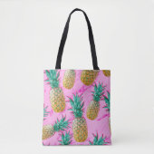 Tropische Ananas und rosa Marmor Moderne Farben Tasche (Vorderseite)