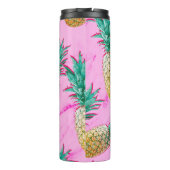 Tropische Ananas und rosa Marmor Moderne Farben Thermosbecher (Rückseite)