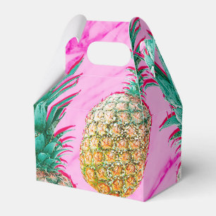 Tropische Ananas und rosa Marmor modernes Bunt Geschenkschachtel
