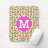 Tropische Ananas und Wassermelone Monogramm Mousepad (Mit Mouse)