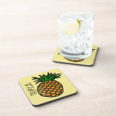 Tropische Ananas Untersetzer aus Kunststoff mit Ko (Rechte Seite)