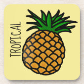 Tropische Ananas Untersetzer aus Kunststoff mit Ko (Vorderseite)