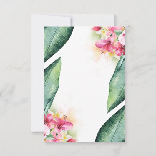 Tropische Ananas-Vase-UAWG RSVP Karte (Rückseite)