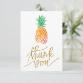 Tropische Ananas Vielen Dank Dankeskarte (Stehend Vorderseite)
